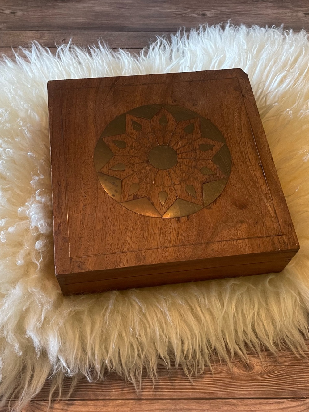 Collection of vintage wax seal stamps • wax and brass inlay box